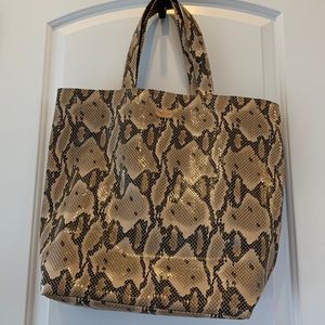 Snakeskin Tote- NWOT